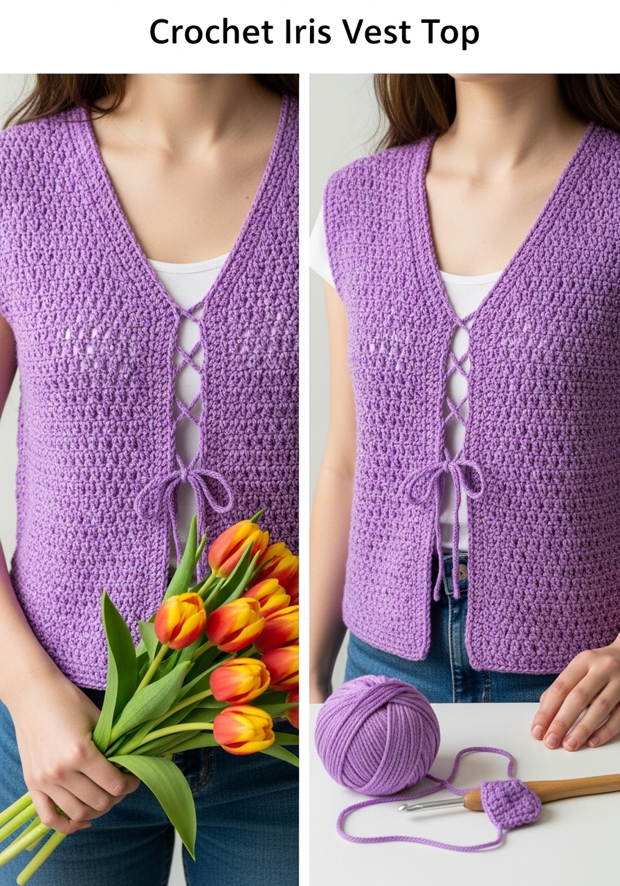 Crochet Iris Vest Top
