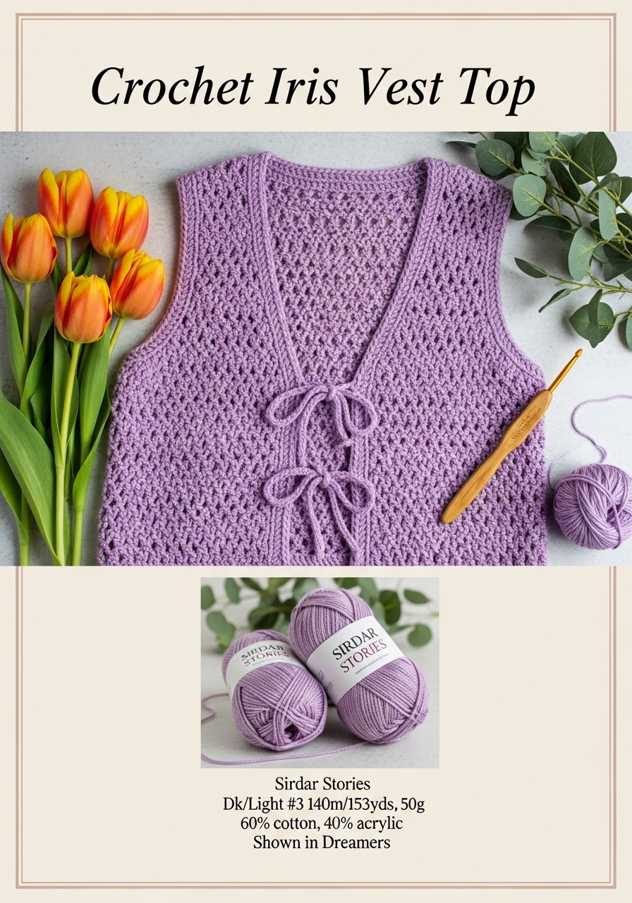 Crochet Iris Vest Top