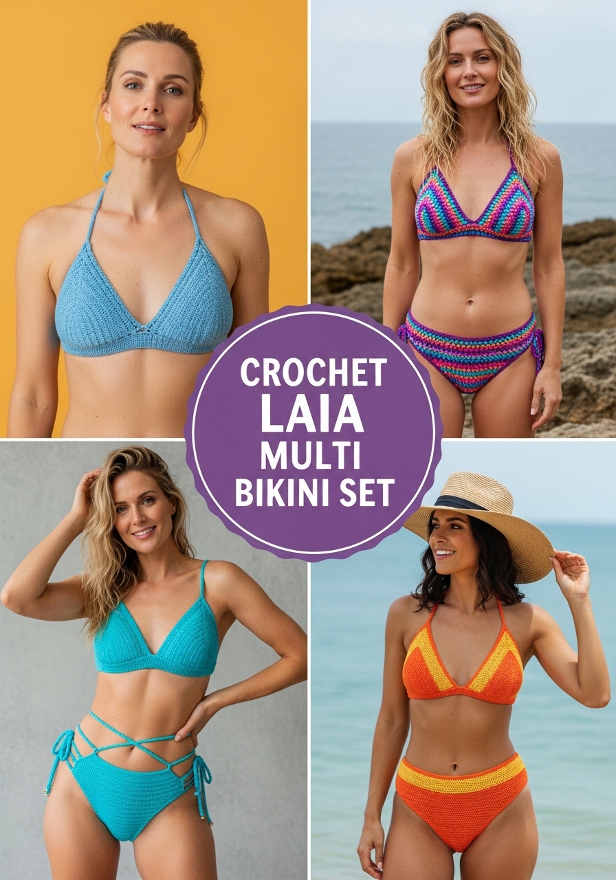 Crochet Laia Multi Bikini Set