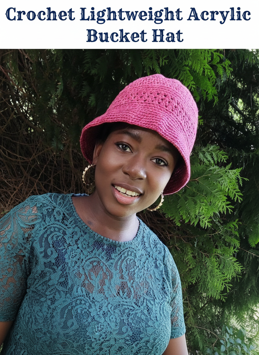 Crochet Lightweight Acrylic Bucket Hat