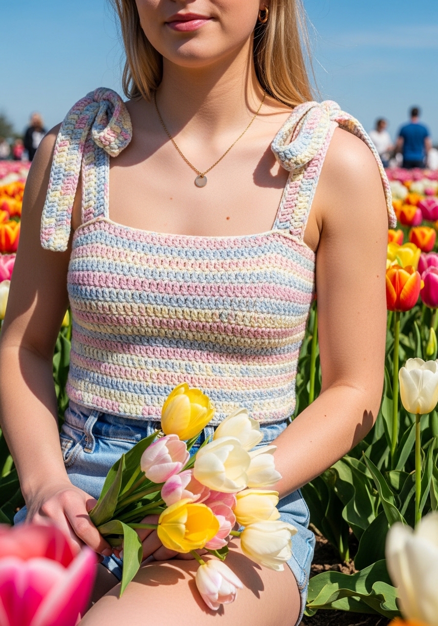 Crochet Maggie Tie Tank Top