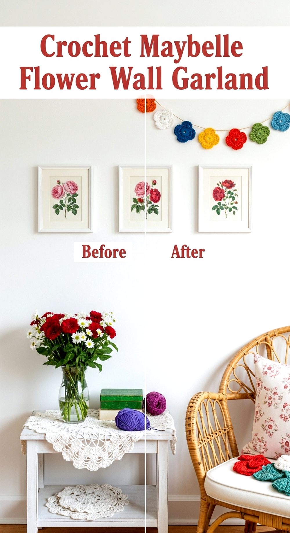 Crochet Maybelle Flower Wall Garland