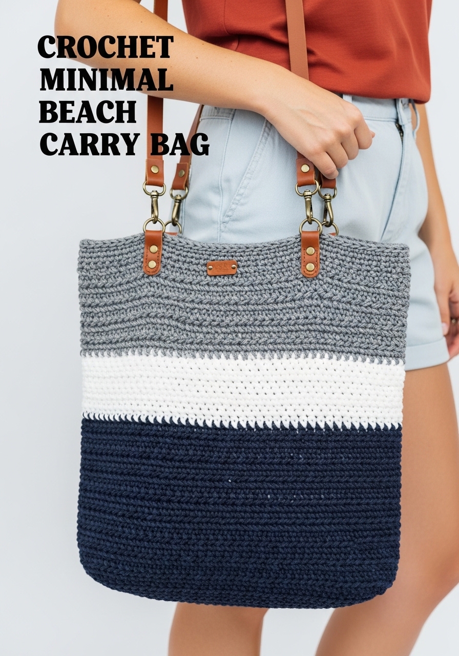 Crochet Minimal Beach Carry Bag