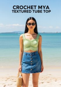 Crochet Mya Textured Tube Top