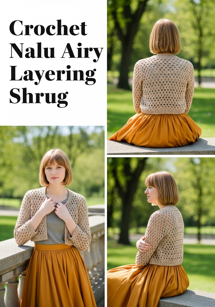 Crochet Nalu Airy Layering Shrug