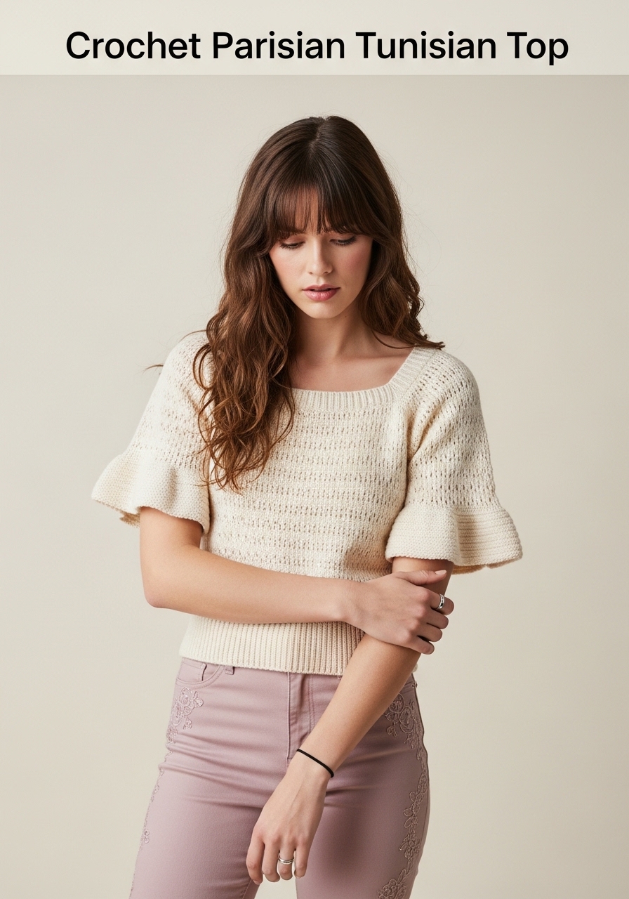 Crochet Parisian Tunisian Top