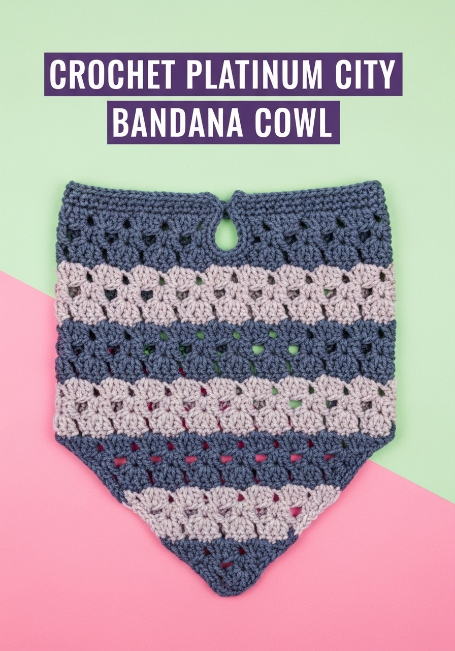 Crochet Platinum City Bandana Cowl