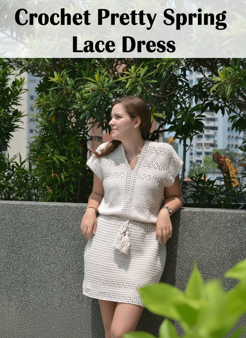 Crochet Pretty Spring Lace Dress