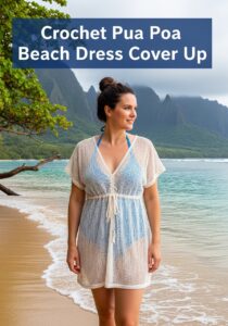 Crochet Pua Poa Beach Dress Cover Up
