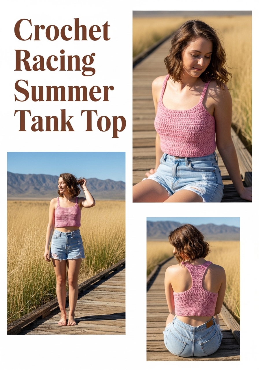 Crochet Racing Summer Tank Top