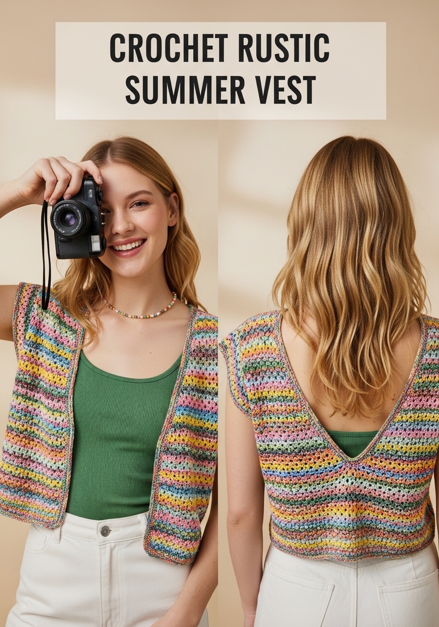 Crochet Rustic Summer Vest