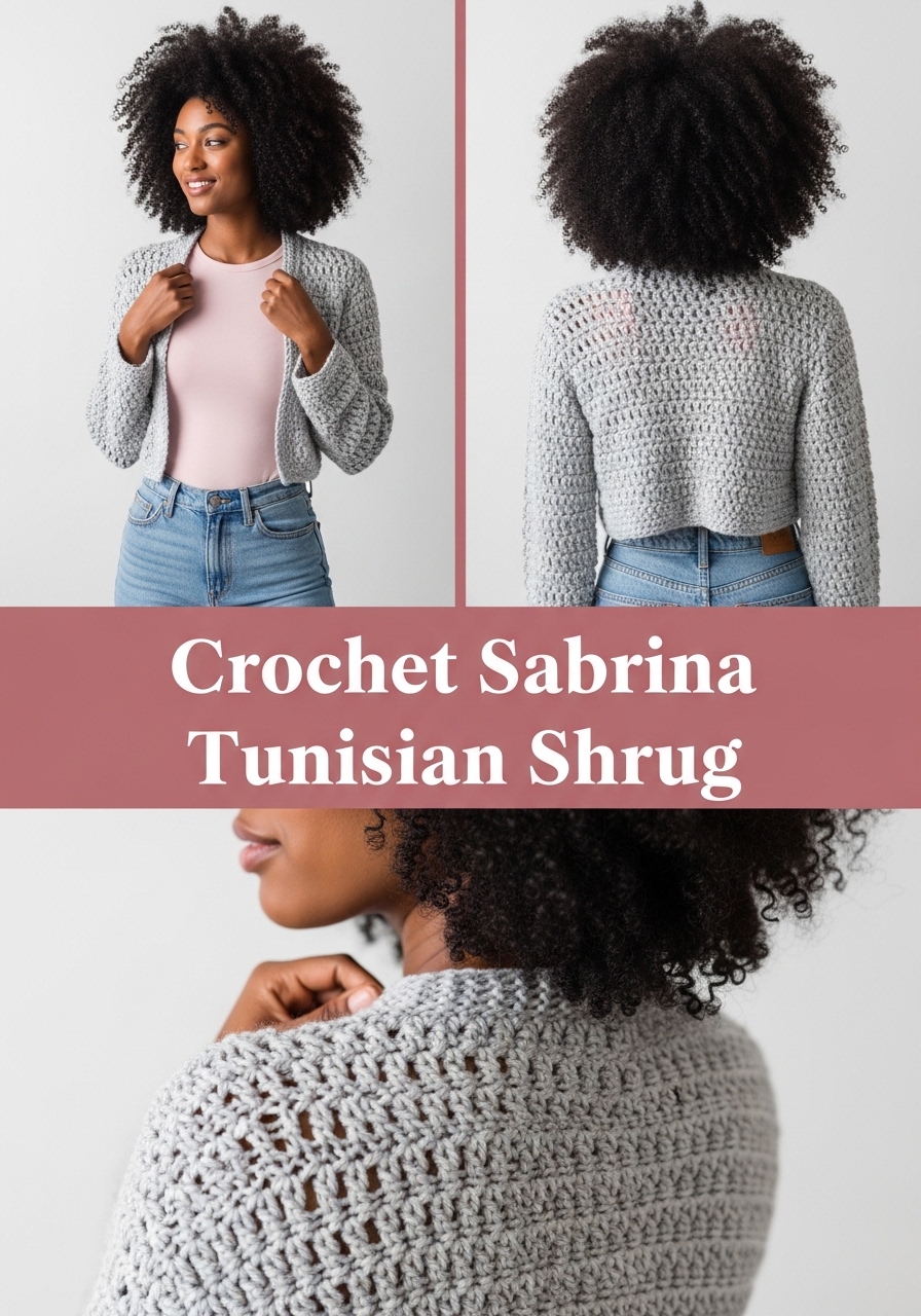 Crochet Sabrina Tunisian Shrug
