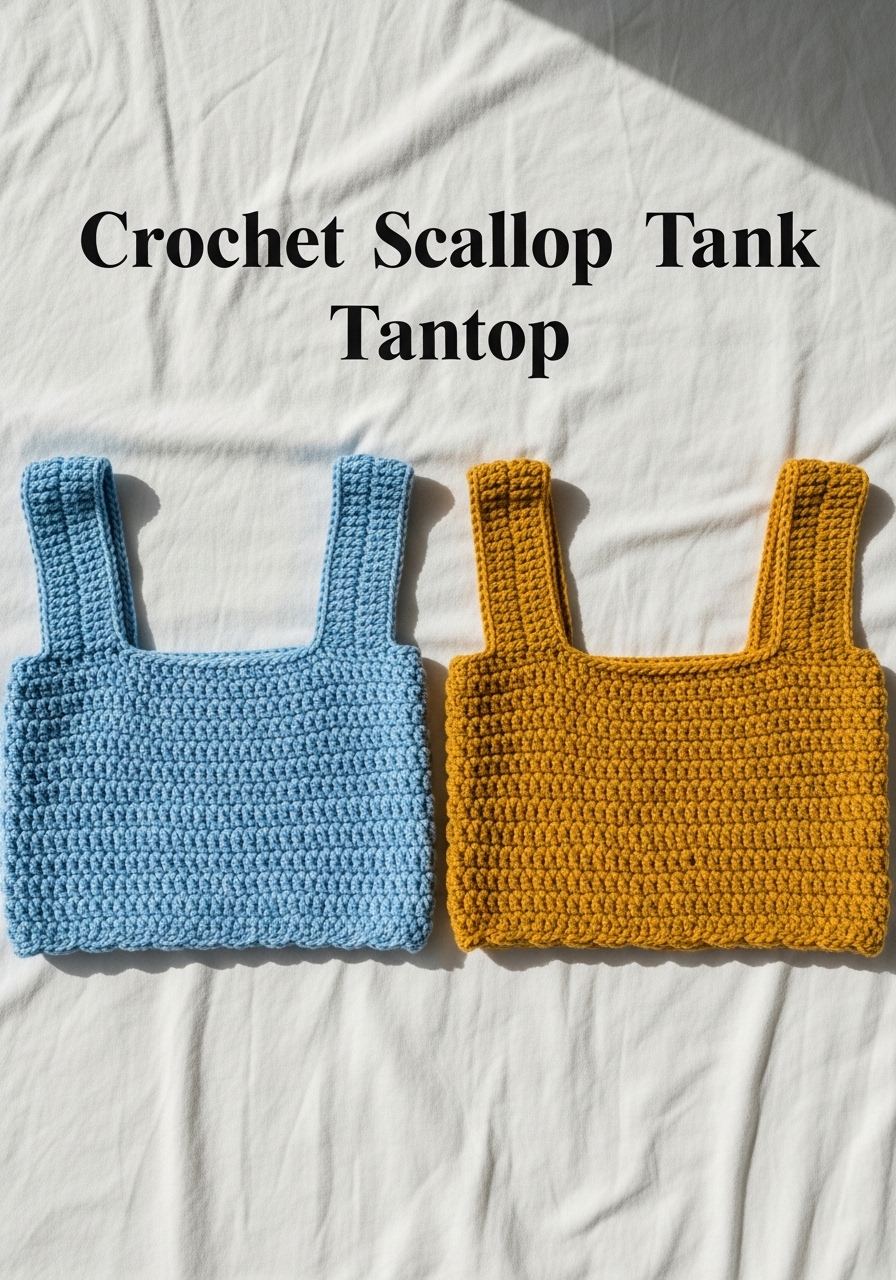 Crochet Scallop Tank Top