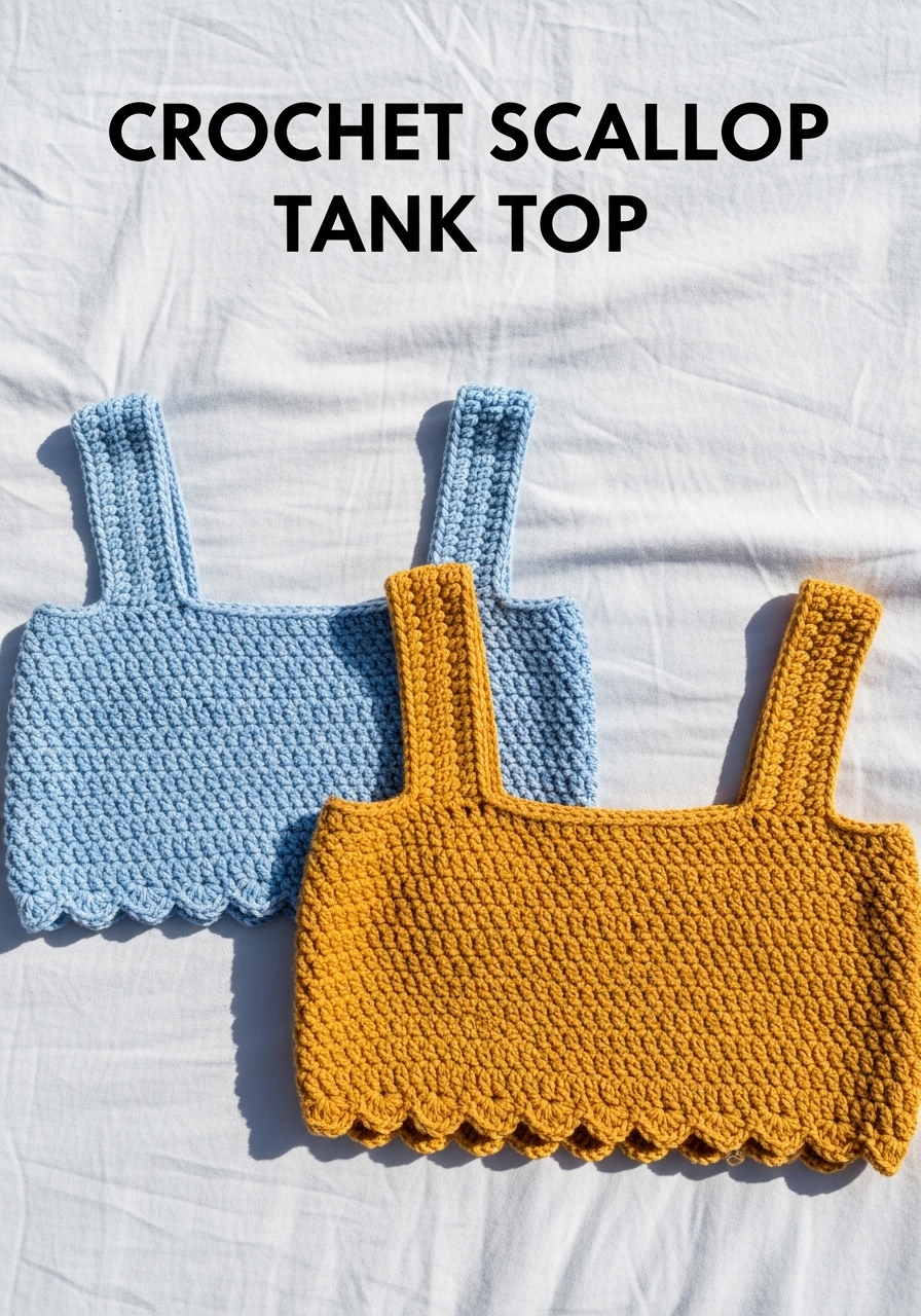 Crochet Scallop Tank Top