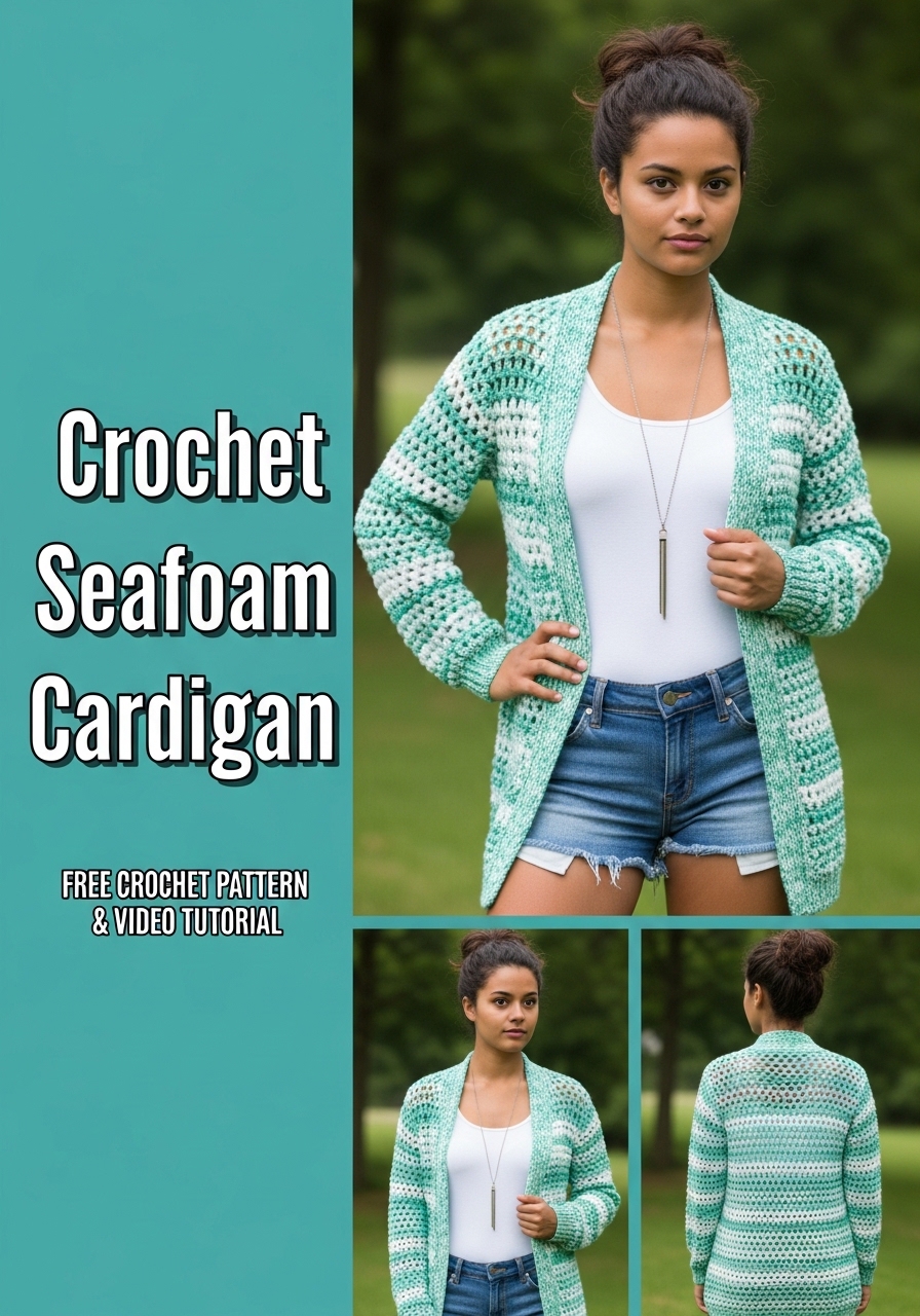 Crochet Seafoam Cardigan