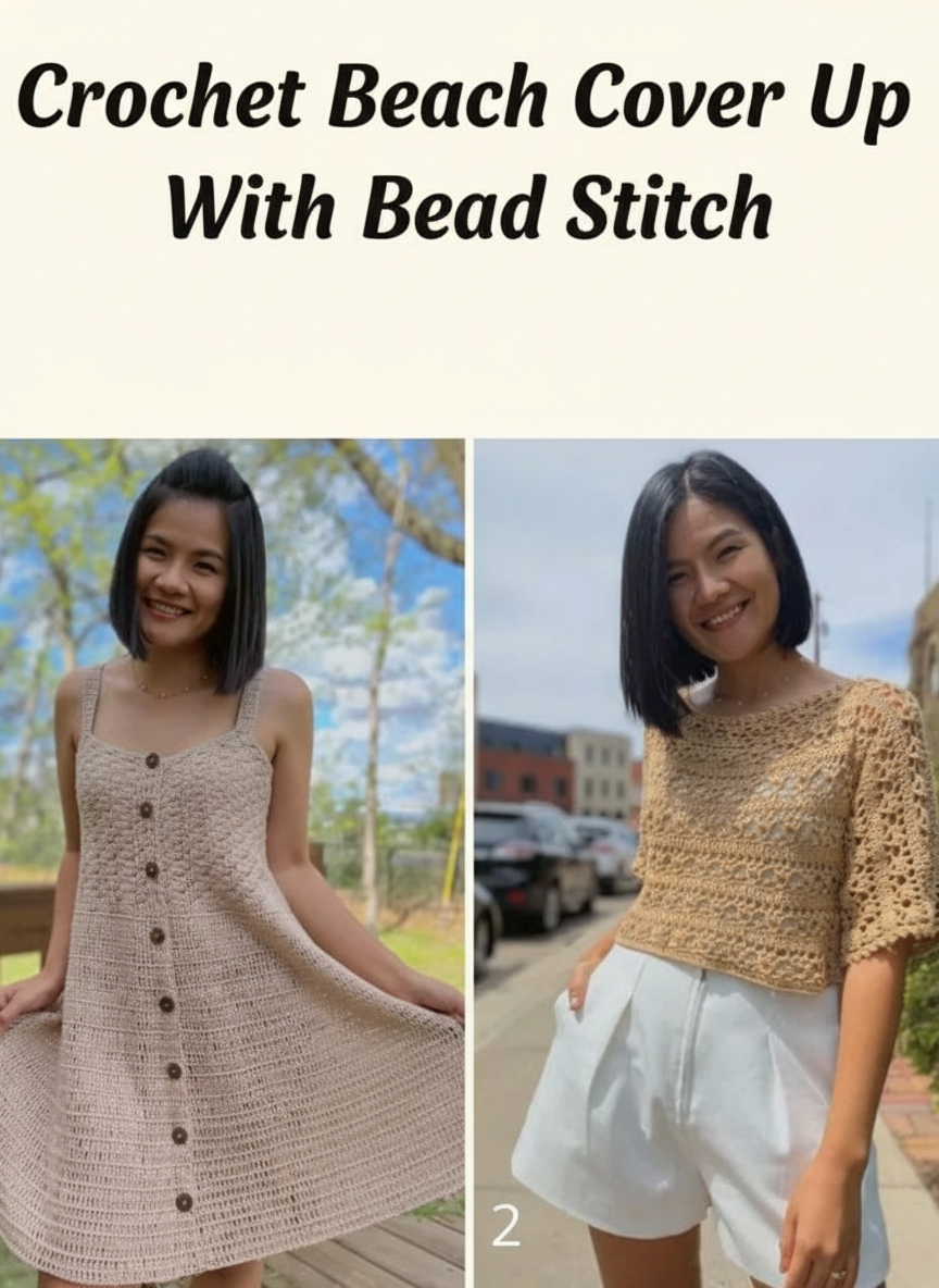 Crochet Side Slit Dress Coverup