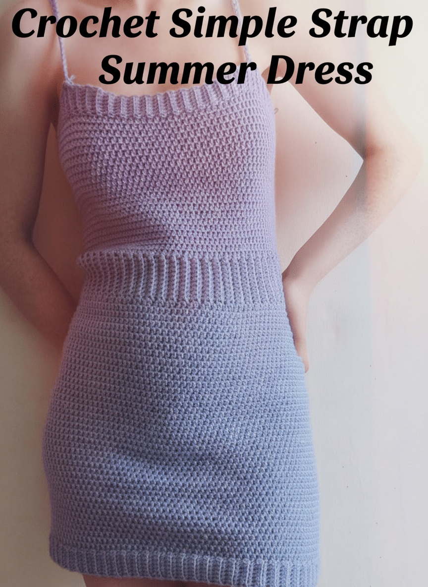 Crochet Simple Strap Summer Dress