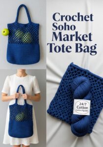 Crochet Soho Market Tote Bag