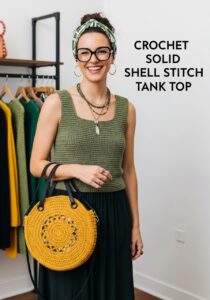 Crochet Solid Shell Stitch Tank Top
