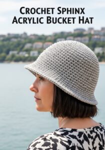 Crochet Sphinx Acrylic Bucket Hat