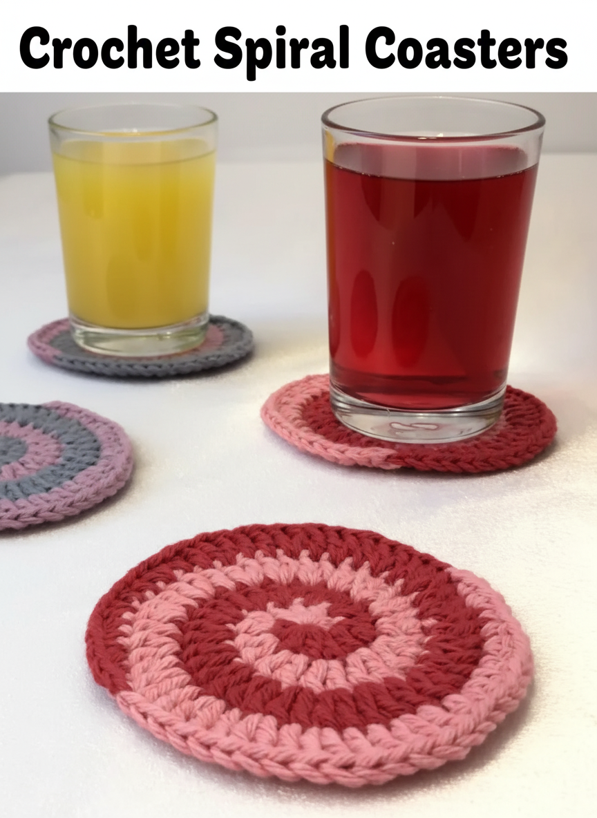 Crochet Spiral Coasters