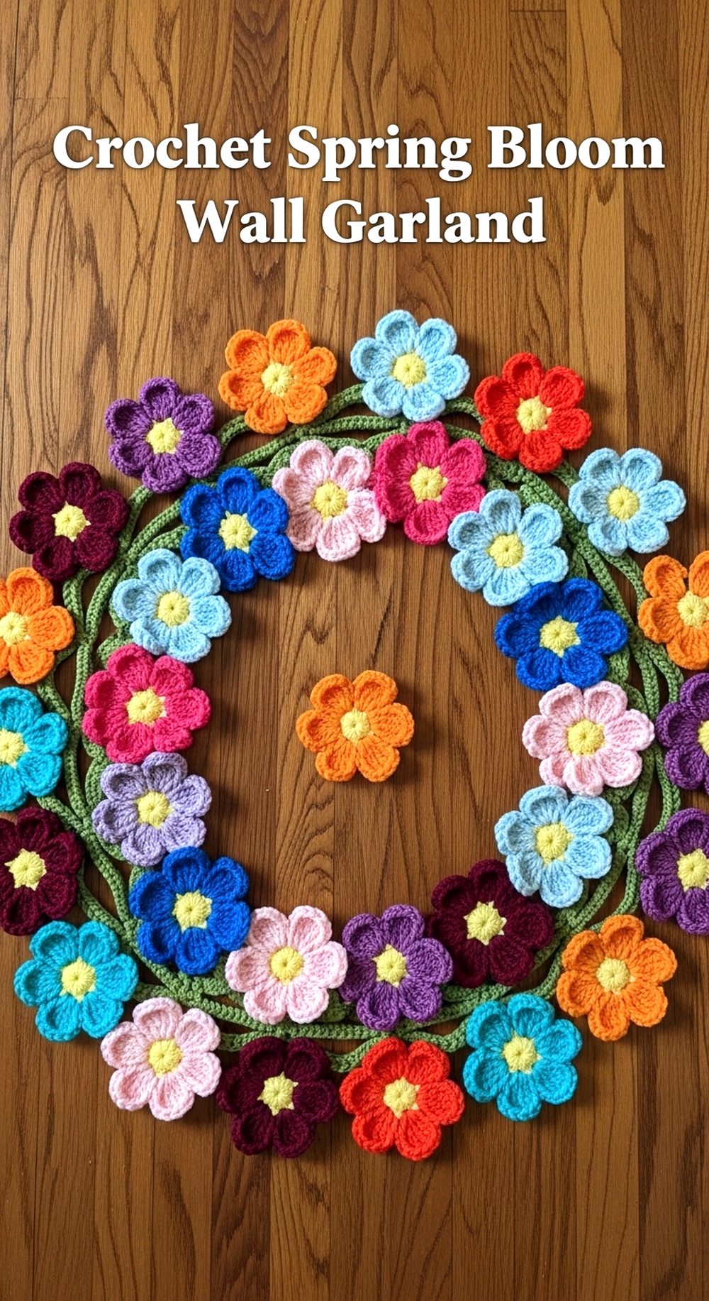 Crochet Spring Bloom Wall Garland