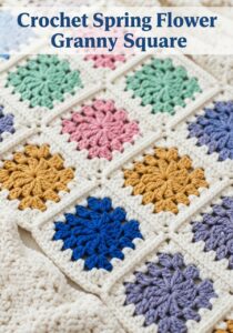 Crochet Spring Flower Granny Square