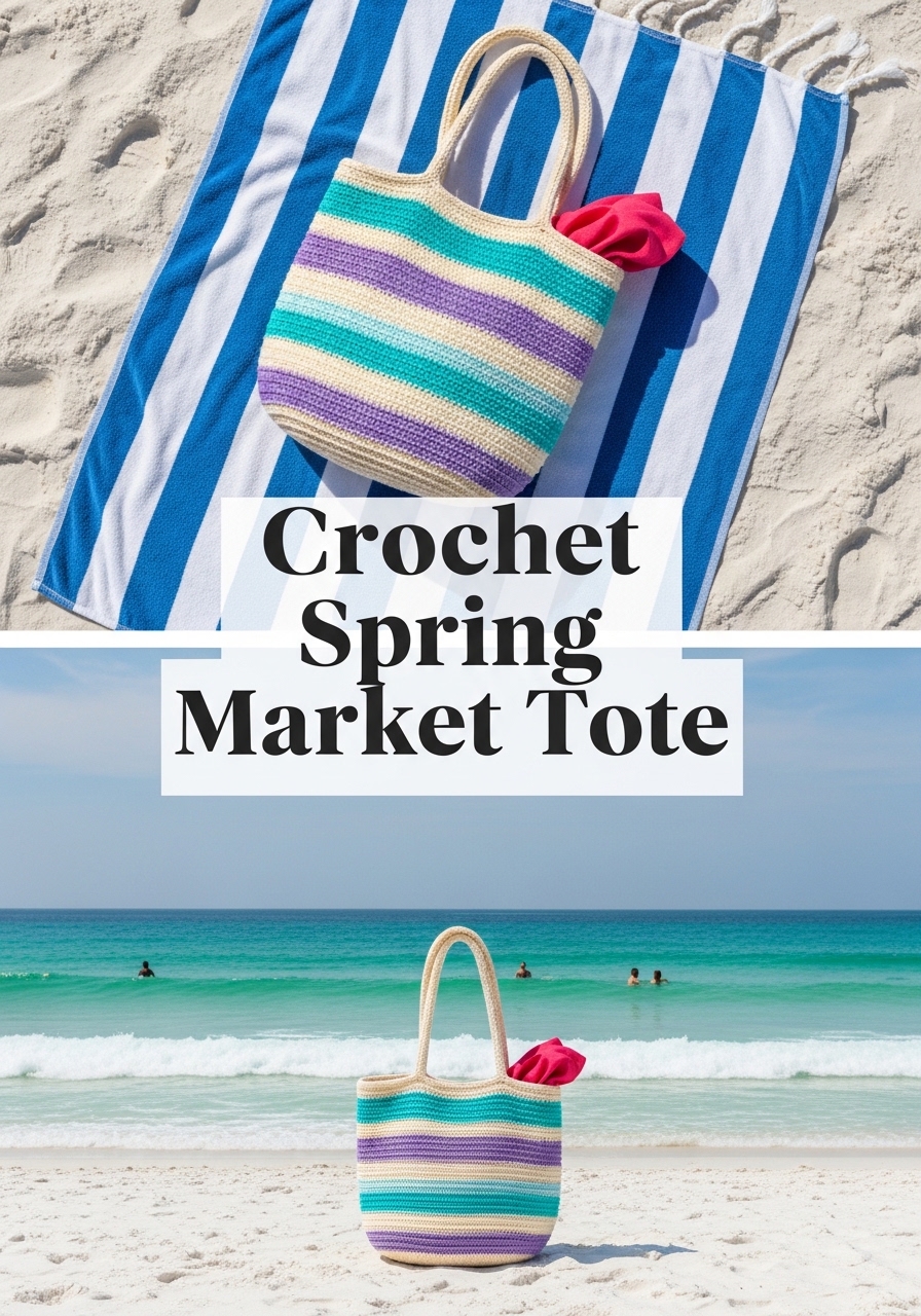 Crochet Spring Market Tote