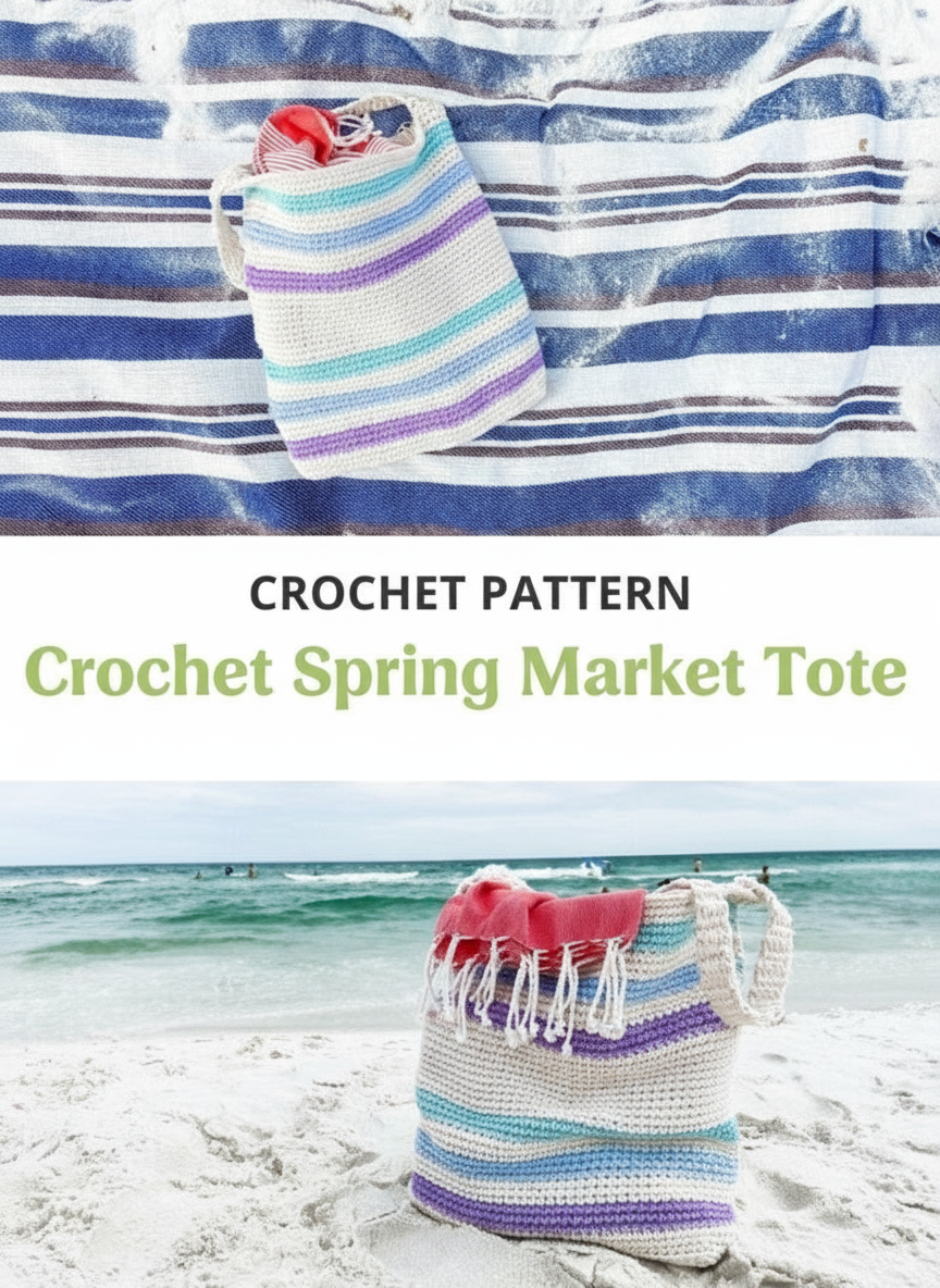 Crochet Spring Market Tote