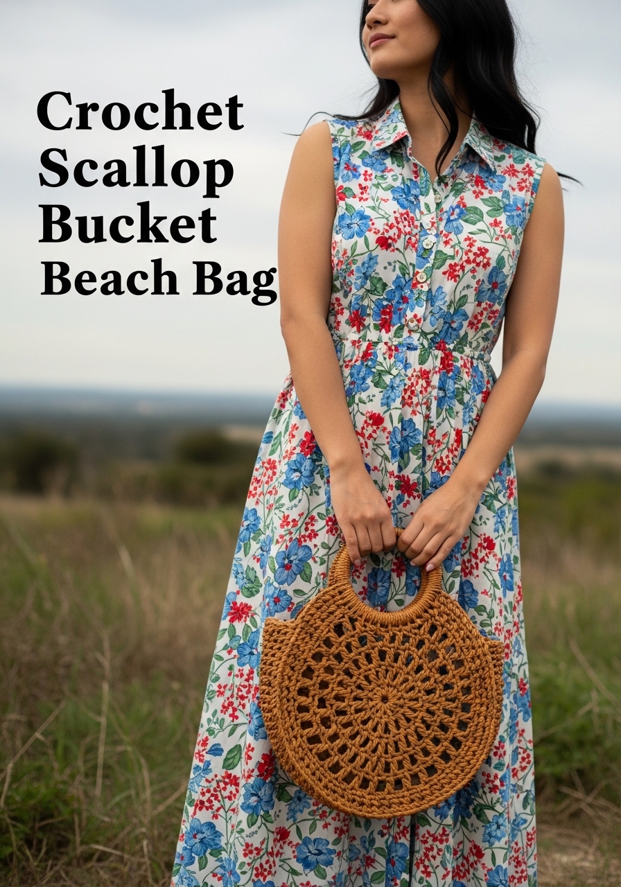 Crochet Summer Circle Beach Bag