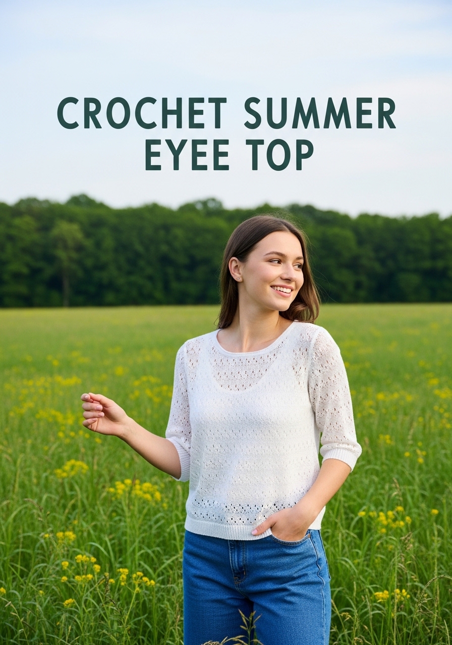 Crochet Summer Eyelet Top