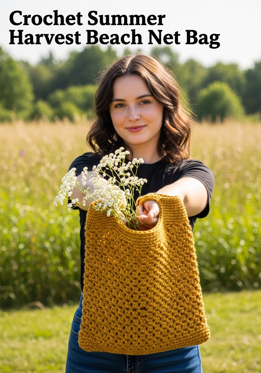 Crochet Summer Harvest Beach Net Bag