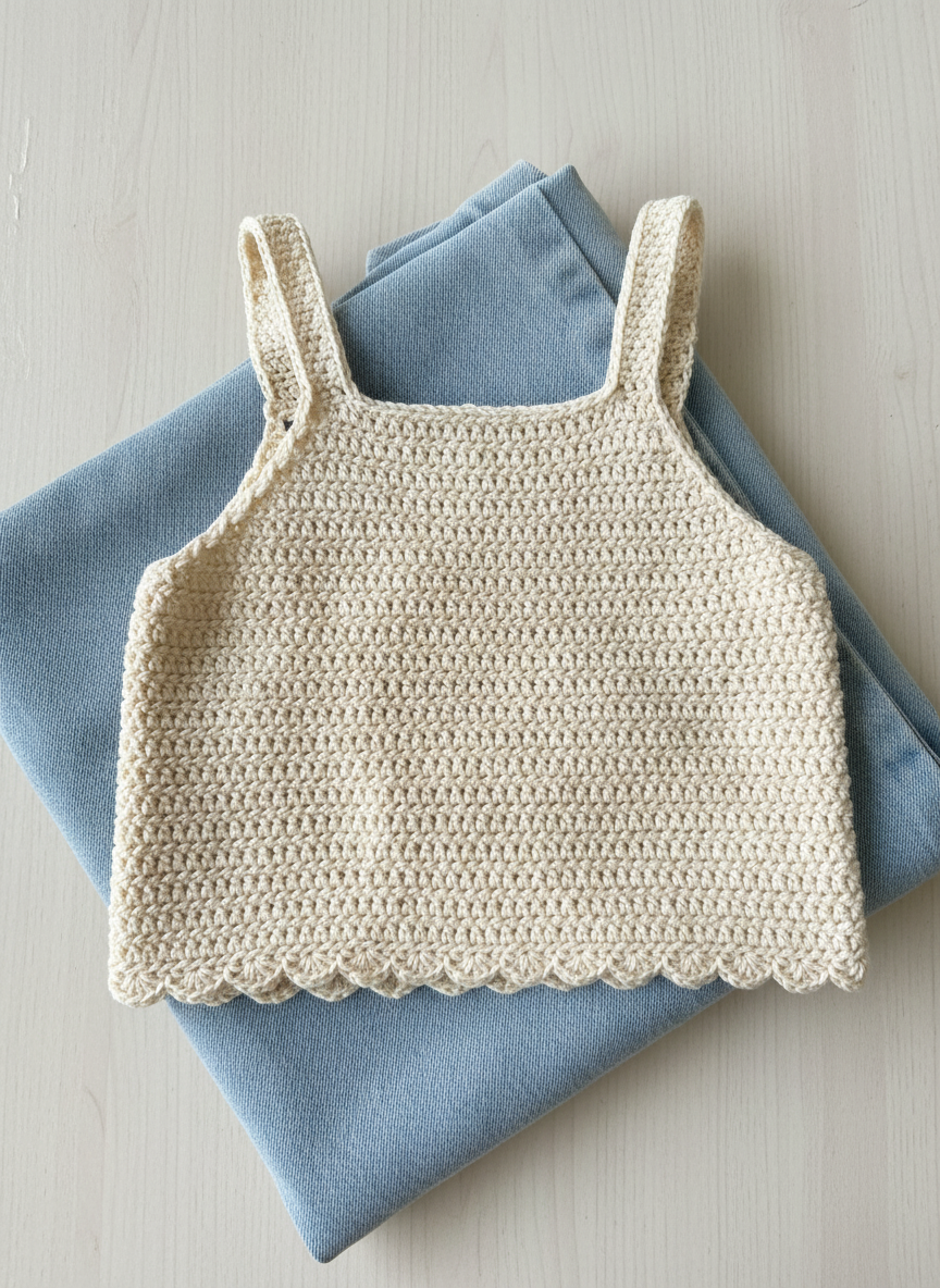 Crochet Summer Scallop Tank Top