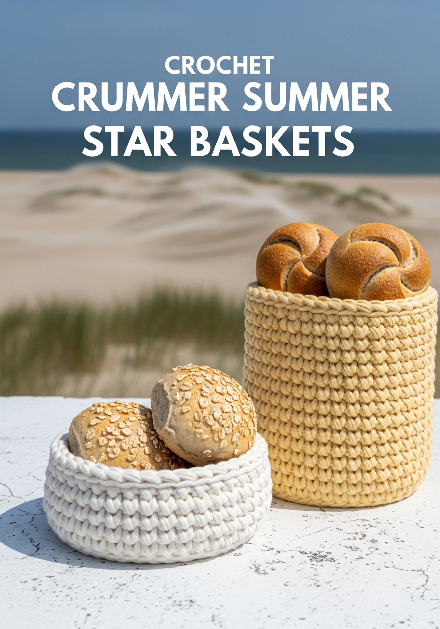 Crochet Summer Star Baskets