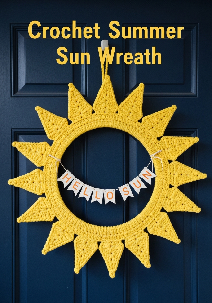 Crochet Summer Sun Wreath