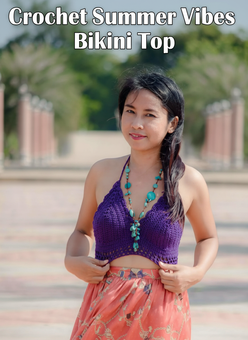 Crochet Summer Vibes Bikini Top