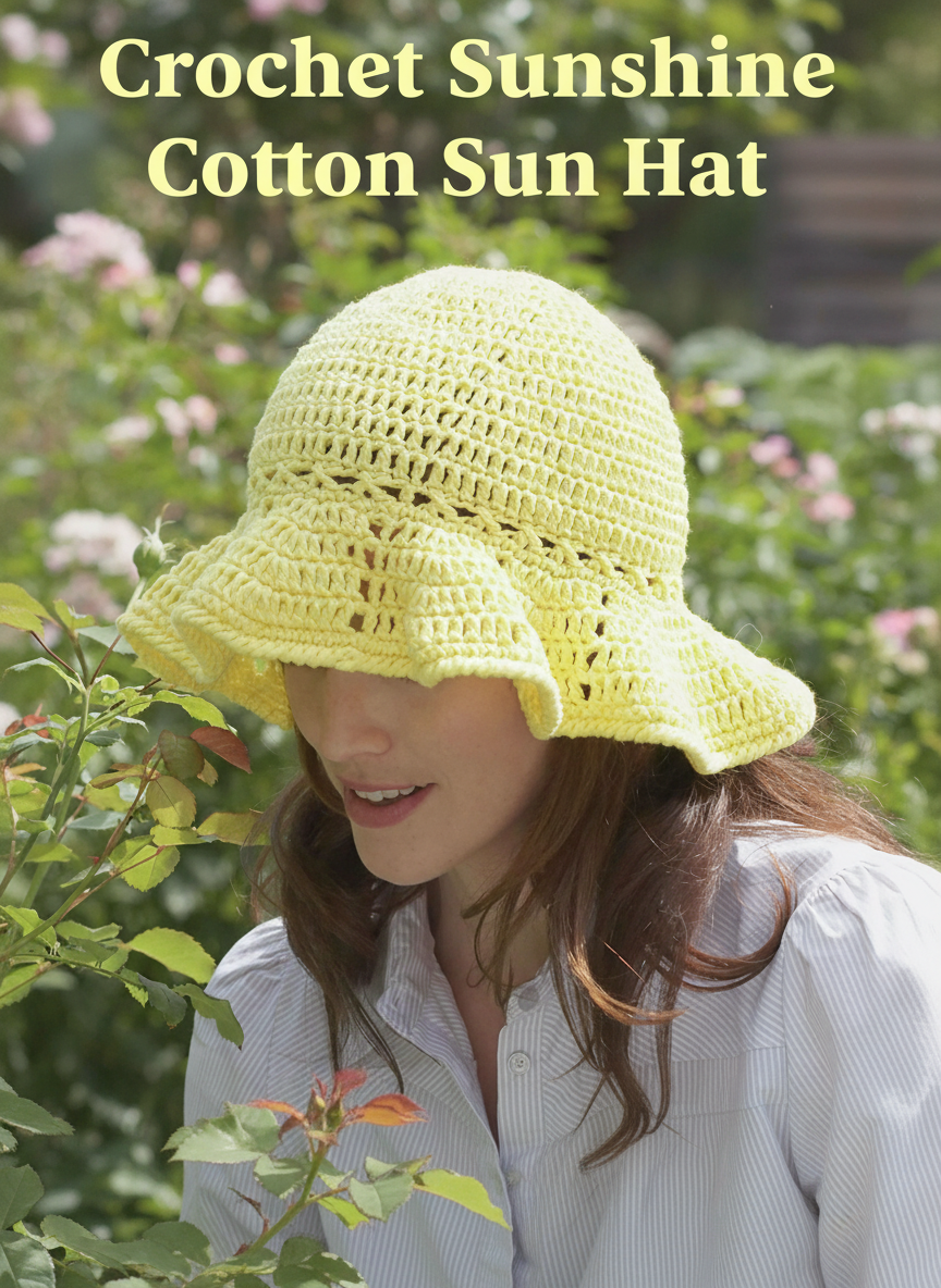 Crochet Sunshine Cotton Sun Hat