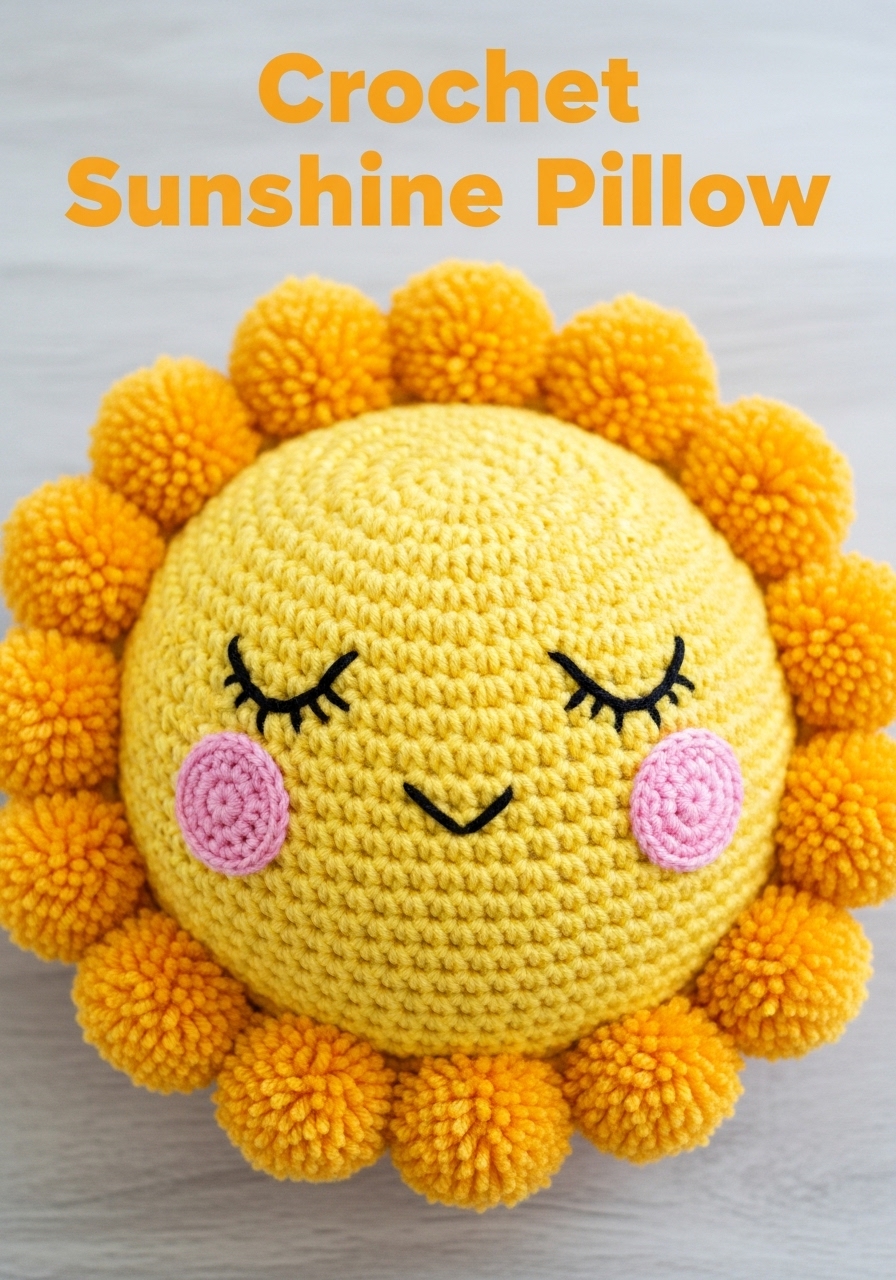Crochet Sunshine Pillow