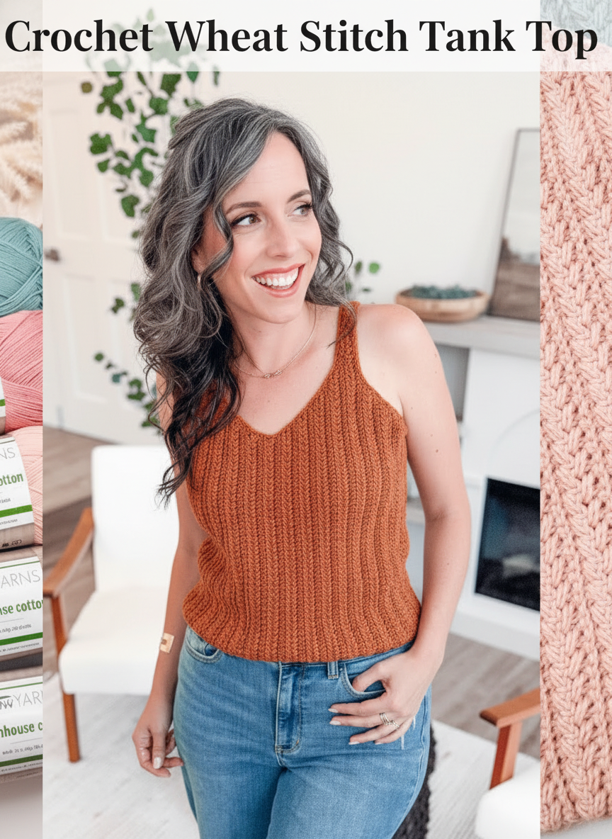 Crochet Wheat Stitch Tank Top