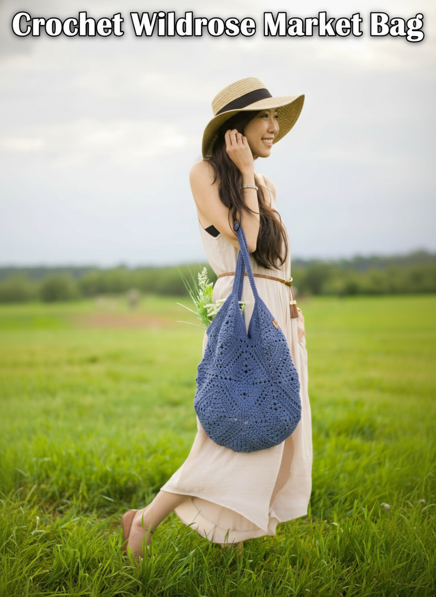 Crochet Wildrose Market Bag