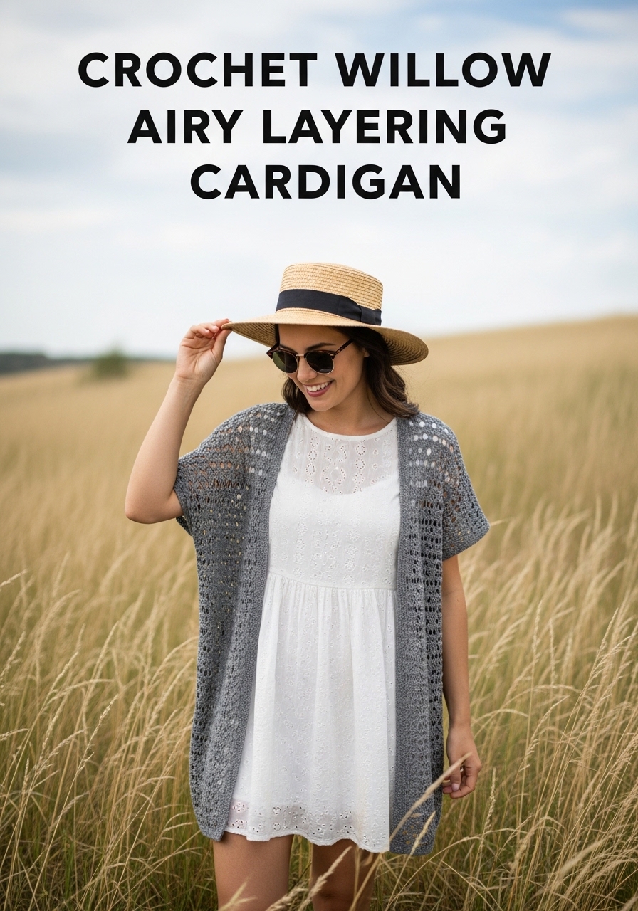 Crochet Willow Airy Layering Cardigan