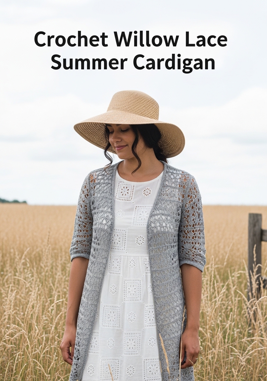 Crochet Willow Lace Summer Cardigan