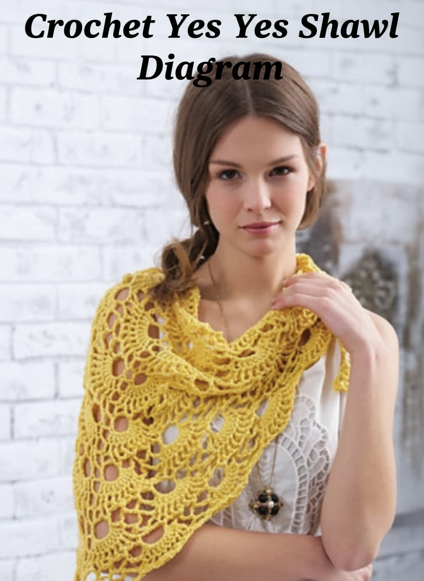 Crochet Yes Yes Shawl Diagram