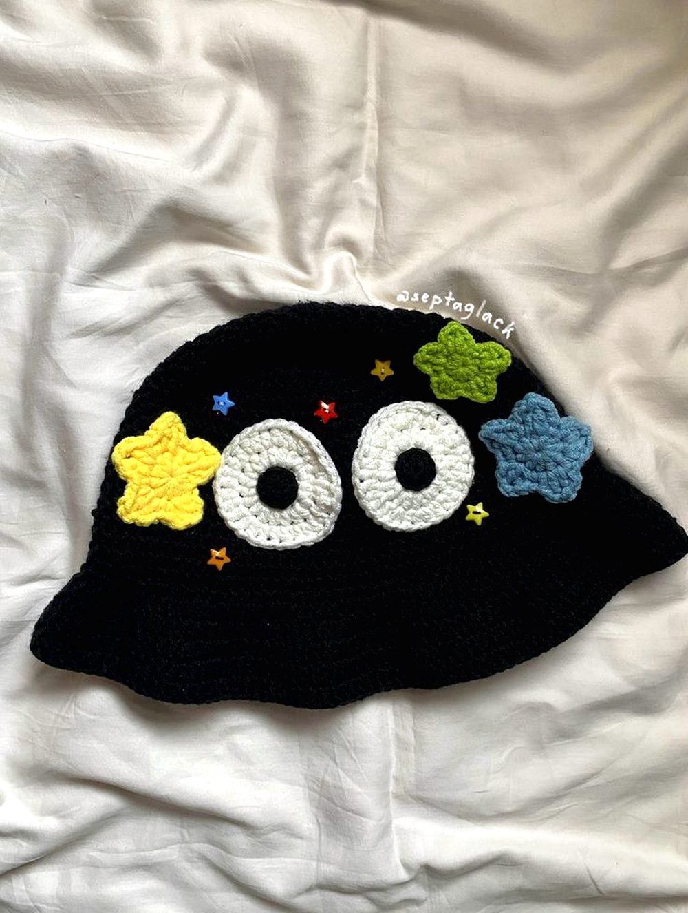 Cute Crochet Starry Bucket Hat