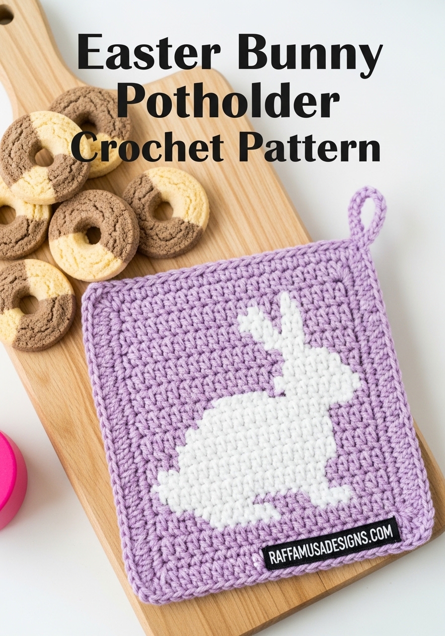 Easter Bunny Potholder Crochet Pattern