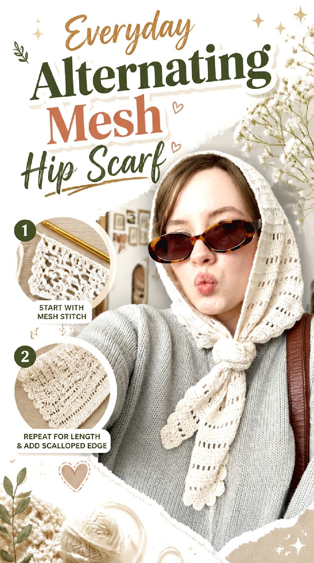 Everyday Alternating Mesh Hip Scarf