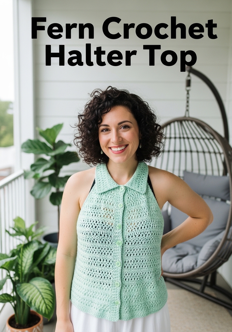 Fern Crochet Halter Top