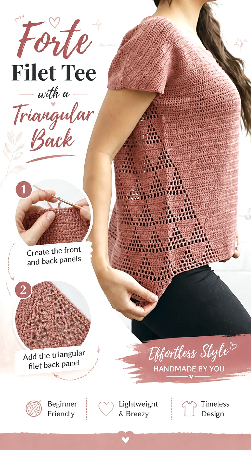 Forte Filet Tee with a Triangular Back