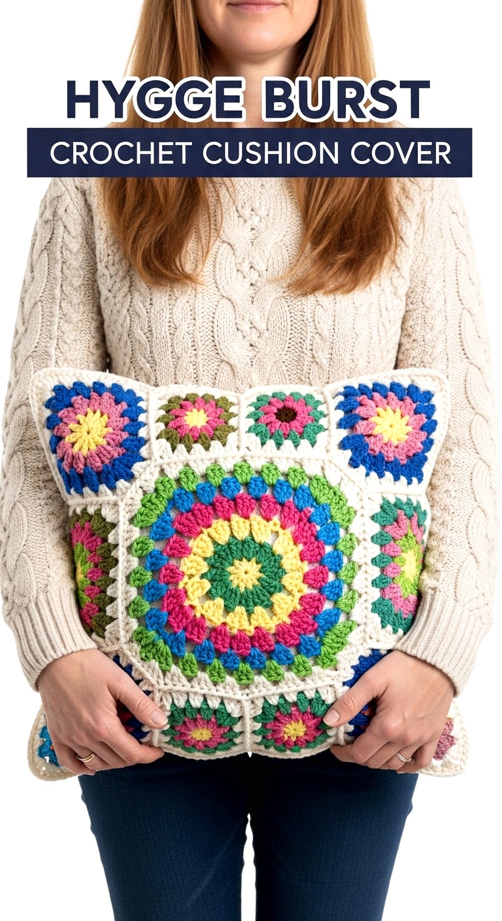 Hygge Burst Crochet Cushion Cover