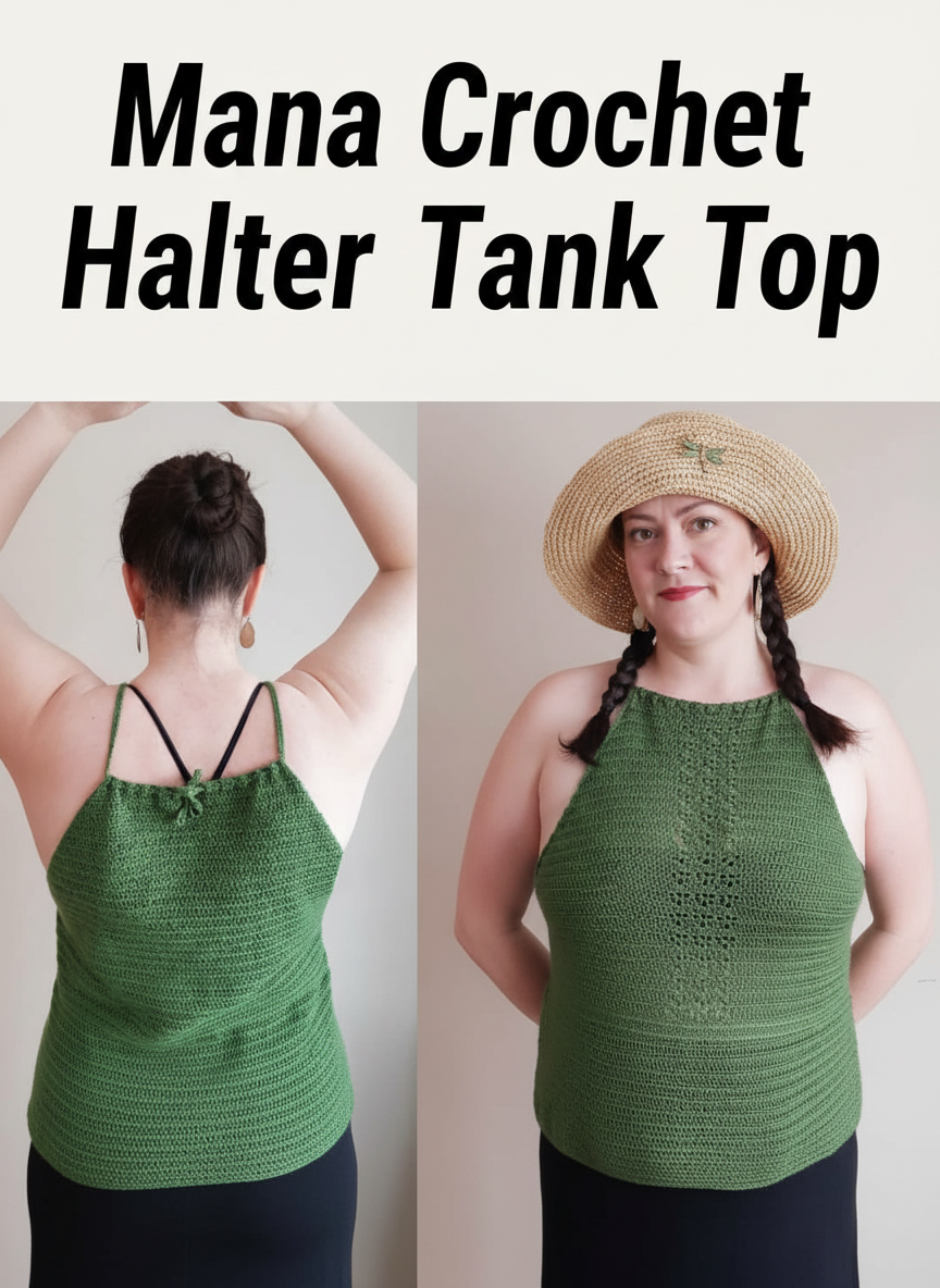 Mana Crochet Halter Tank Top